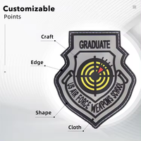 Parches de PVC y Goma con Emblema de Helicóptero Desert Badger Pilot Shield, Letras del Alfabeto en Inglés Personalizadas, Flor, Corazón en Relieve 3D para Gorra
