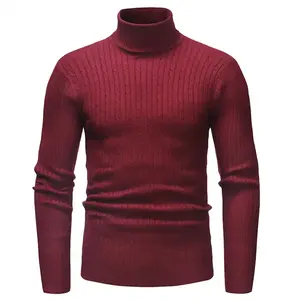 Vente en gros de pull à col roulé pour hommes pull en tricot surdimensionné pour hommes pull à manches longues et col haut pour hommes 2023