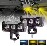 Lampe de travail à LED pour la conduite hors route antibrouillard Projecteur Lentille de moteur pour Autos Motos Pickup Trucks Accesorios Para Autos