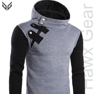 Sweat à capuche en polaire pour homme, coupe classique, haute qualité, dernier design, intérieur doublé, motif uni, technique de teinture unie, modèle différent - Product Image 3