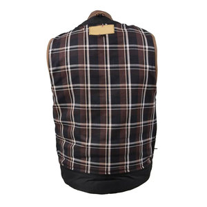 La mejor moda de moda para hombre, chaleco de cuero para motorista, ropa exterior de lona sin mangas, estilo callejero con parte superior transpirable - Product Image 3