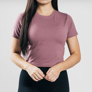 T-shirt 100% coton pour femmes en gros T-shirt de haute qualité personnalisé Design de mode moderne T-shirt pour femmes - Product Image 1