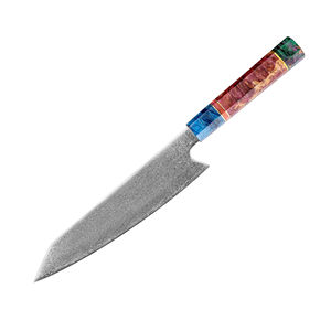Cuchillo de Chef Santoku de Acero Inoxidable AUS10 Forjado con Mango de Madera Natural Africana Mkuruti, en Oferta - Product Image 4