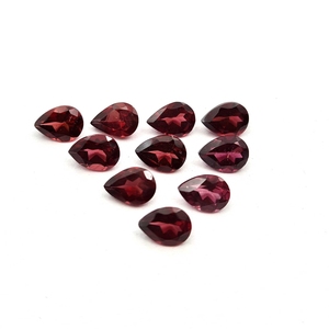 Grenat du Mozambique naturel, taille poire, pierre précieuse en vrac, facetté, 7x9 mm, pierre de grenat rouge pour la fabrication de bijoux, vente en gros, achetez maintenant - Product Image 2