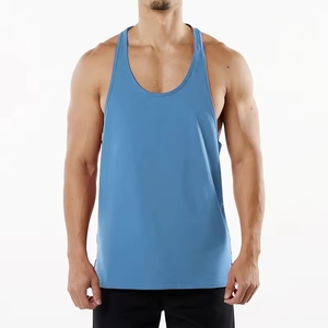 Débardeur sans manches décontracté pour hommes Logo personnalisé en gros Chemise d'entraînement en coton Athlétique Fitness Running Singlet Muscle Design - Product Image 2