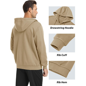 2025 hommes toutes saisons sweats à capuche sweat à la mode grande taille 100% coton veste fermeture éclair conception solide coupe ample printemps hiver - Product Image 5