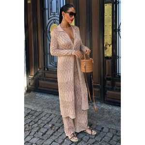 Conjunto de cárdigan largo calado estilo casual Bridget 9881 - Product Image 5