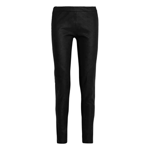 กางเกงลำลองเอวสูงของผู้หญิงหนังวัวระบายอากาศพร้อมกางเกงด้านล่างทรงดินสอหนัง PU ผลิตจากผ้าฝ้ายออกแบบได้ตามต้องการ - Product Image 4