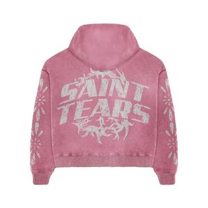 Nueva llegada Streetwear estilo Oversized Drop Shoulder Hoodie y pantalones de pierna recta 2 piezas Vintage Washed Chándal Set - Product Image 3