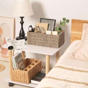 High Quality Seagrass Rectangular Shape <b>Utensil</b> <b>Holder</b> Compartment with Handle Natural Flatware <b>Holder</b> for <b>Kitchen</b> Tableware - Product Image 4