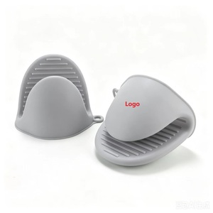 En gros Maniques de four en silicone résistantes à la chaleur, avec poignée antidérapante, de qualité alimentaire, pour la cuisine et la pâtisserie, logo personnalisé OEM disponible - Product Image 5