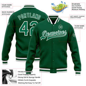 Chaqueta universitaria de alta calidad 2025, chaqueta con letras personalizadas, estampado personalizado, bordado, béisbol para hombre, transpirable de gran tamaño - Product Image 3