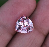 Zafiro AAA Padparadscha: Piedra preciosa facetada de corte trillón, 11X11X6mm 5,76 Cts Lab Sapphire Corindón Piedra preciosa