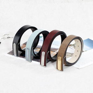 Venta directa de fábrica, cinturón de cuero PU de longitud personalizada de alta calidad para hombre, nuevo diseño occidental/informal, hebilla de acero, diseño OEM ODM 100% - Product Image 1