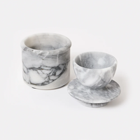 Marbre Butter Keeper Container pot avec accessoire de vaisselle de restaurant Plats à beurre avec couvercles Bonne qualité