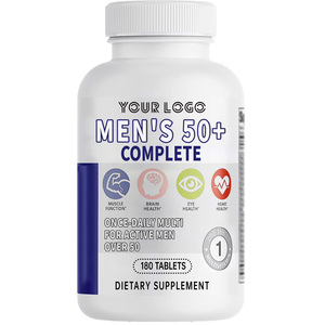 Capsules multivitaminées complètes pour hommes 50+ Zinc <span class=keywords><strong>Vitamine</strong></span> D3 Soutient la santé de la prostate, du cœur et du système immunitaire 180 capsules - Product Image 1