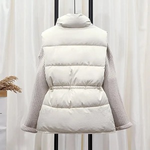 Chaqueta de abrigo ajustada en la cintura negra para mujer 2024, versión coreana, chaleco de algodón estampado técnico para Otoño/Invierno, nuevo estilo - Product Image 3