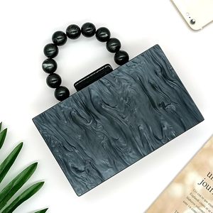 Bolso de mano de resina epoxi acrílica para mujer y niña, para fiesta de boda, Correa dorada desmontable, monedero estilo Ángel - Product Image 5