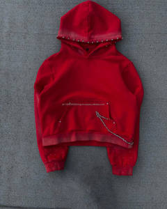 Pull-over à capuche surdimensionné personnalisé pour hommes, poids lourd 100% coton, logo imprimé délavé à l'acide, affichage sans cordes pour l'hiver - Product Image 1