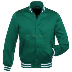 En stock, vestes bomber en satin vert, faites à la main, vintage, écologiques, légères, unisexes, pour un usage décontracté et pour les équipes - Product Image 3