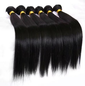 Alta calidad 12A grado Remy cabello virgen brasileño indio crudo paquetes cutícula alineada textura recta cabello humano Natural - Product Image 3