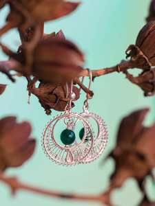 Pendientes Chandbali Verdes de Alta Calidad, Hechos a Mano, Brillantes, Elegantes, Accesorios de Joyería de Moda India - Product Image 2