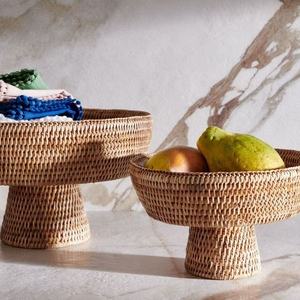 La mejor opción ecológica, multifunción, mimbre, jacinto de agua, cuenco para servir, almacenamiento, decoración de frutas, vajilla, diseños OEM personalizados - Product Image 2