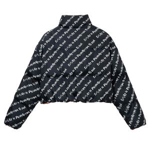 Veste matelassée streetwear d'hiver de haute qualité en gros, imprimée sur toute la surface, col montant, fermeture éclair, manches longues - Product Image 2