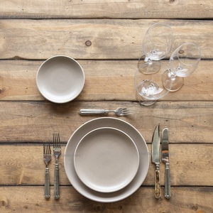 Ensemble de couverts unique en acier inoxydable avec poignée en laiton doré Ensemble de couverts de table à manger pour la maison fini argent - Product Image 3