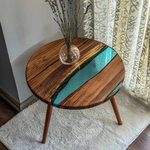 Mesa de Centro con Incrustaciones de Resina Epoxi de Calidad de Exportación con Patrón Único para Muebles Contemporáneos, Suministro Mundial Disponible - Product Image 2