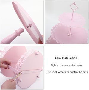 Base para Pastel de Metal Pulido, Ideal para Mesas de Postres, Ofrece un Servicio Impecable con una Base para Pastel Suave para un Aspecto Festivo - Product Image 5