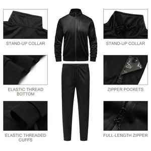 Survêtement personnalisé col montant pantalon de jogging survêtements 2 pièces survêtements zippés pour hommes ensemble pour hommes - Product Image 3