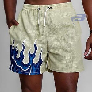 Maillot de football unisexe imprimé flamme, short en mesh respirant, séchage rapide, coupe-vent, style streetwear estival, vêtements de sport 100% polyester - Product Image 3