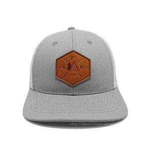 Sombreros de camionero de alta calidad personalizados Injae Vina Sports, diseño de logotipo de parche de cuero promocional OEM de fábrica, ciclismo al aire libre de moda - Product Image 1