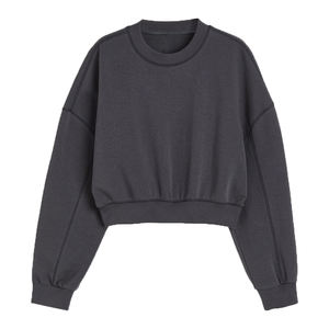 เสื้อสเวตเชิ้ตผู้หญิงแบบเป็นมิตรกับสิ่งแวดล้อม ระบายอากาศได้ดี กันลม ปักลาย โพลีเอสเตอร์/คอตตอน 340 กรัม สำหรับฤดูหนาว คอกลม แขนปกติ - Product Image 1