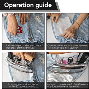 10 parches FR para planchar, parches FR blancos para mejorar los pantalones vaqueros, mochilas, sombreros y más directamente de Pakistán - Product Image 6