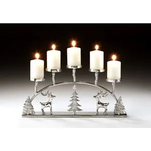 เชิงเทียนอะลูมิเนียมทำมือสไตล์ศิลปะสมัยใหม่ สำหรับกิจกรรมทางศาสนา ตกแต่งคริสต์มาส ตกแต่งภายในตามเทรนด์ - Product Image 1