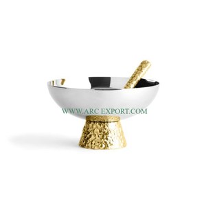 Bandeja de trabajo de nácar con espejo de acero inoxidable, forma redonda Pulida, para servir alimentos y postres, cuencos para cocina de hoteles - Product Image 4