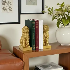 Statue d'animal en aluminium plaqué or tendance mondiale, décoration d'art moderne, figurine de luxe, design d'intérieur, sculpture polie - Product Image 1