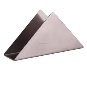 ที่ใส่กระดาษทิชชูแบบสามเหลี่ยม,ที่ใส่กระดาษทิชชูแบบทันสมัยสีเงินสเตนเลส - Product Image 1