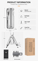 Couteau pliant multifonction professionnel 25-en-1, robuste, en acier inoxydable, pinces multifonctions pour la survie, le camping, les activités de plein air et l'EDC