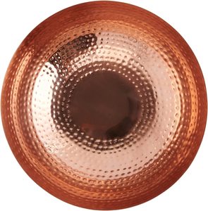 Bol à fruits décoratif moderne en métal martelé à la main avec finition en cuivre noir pour plats de riz et couverts en bois - Product Image 5