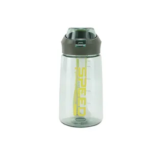 550ml 700ml Cute Water Bottle With Straw Flip Lid Portable Customized Print Sport Water Bottle With Pope