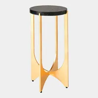Table d'appoint en métal bronze Tempest de luxe, table d'appoint moderne pour la décoration de la maison