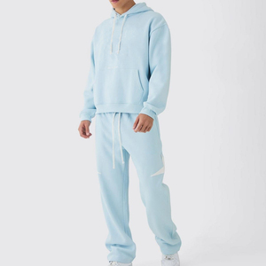 Nouveauté Survêtement d'entraînement unisexe surdimensionné écologique à capuche vintage lourd uni imprimé - Product Image 2