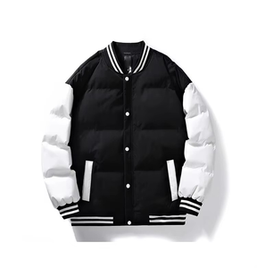 Veste matelassée bicolore avec logo de sérigraphie personnalisée de haut rang à prix abordable pour hommes de grande taille pour hommes - Product Image 4