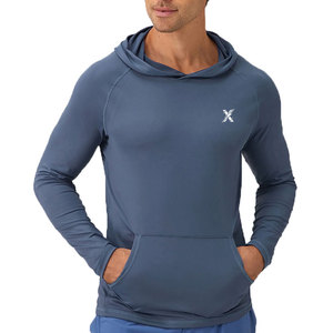 Sweat à capuche décontracté respirant, coupe-vent et à séchage rapide en polyester/coton pour la saison hivernale, idéal pour l'entraînement en salle de sport et les activités chaudes en extérieur - Product Image 1