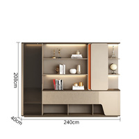Bureau de direction contemporain de luxe en bois Mdf Home School Boss Modern Simple Style Mdf Material L Shape Ceo Office Desk