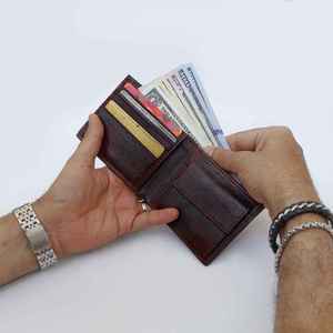 กระเป๋าสตางค์หนังแท้สำหรับผู้ชาย พรีเมียม ป้องกัน RFID ทรงยาว ซิปปิด แห้งเร็ว ระบายอากาศได้ดี พับสองตอน หนังแท้ 100% - Product Image 2