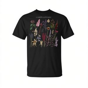 T-shirt vintage rustique avec fleurs séchées – Design promotionnel de fleurs pressées vintage - Product Image 2